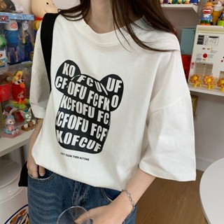 100% cotton Hong Kong style short-sleeved T-shirt female 2023 summer student Harajuku style niche design top