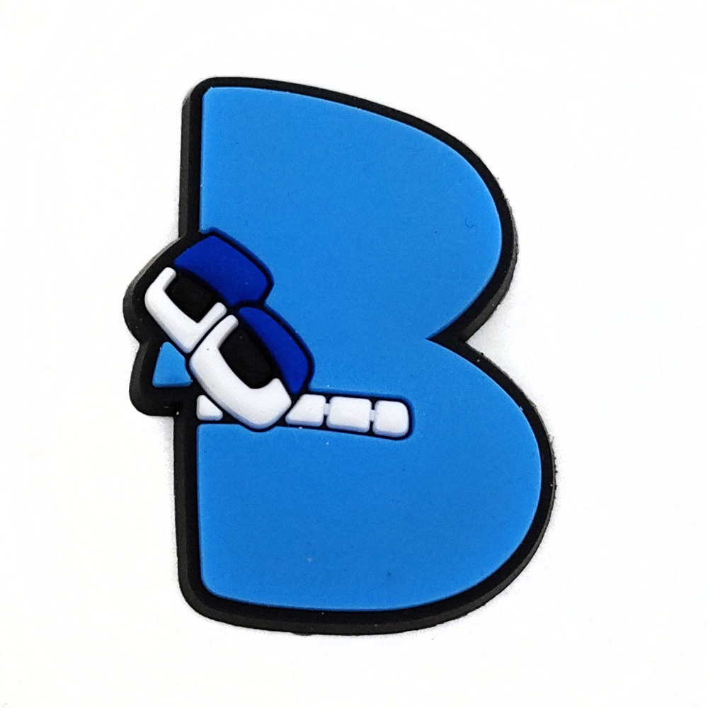 สําหรับ Crocs Jibbitz Pins น่ารัก 26 ตัวอักษร AZ หมายเลข 0-9 DIY รองเท้าปุ่ม Charm