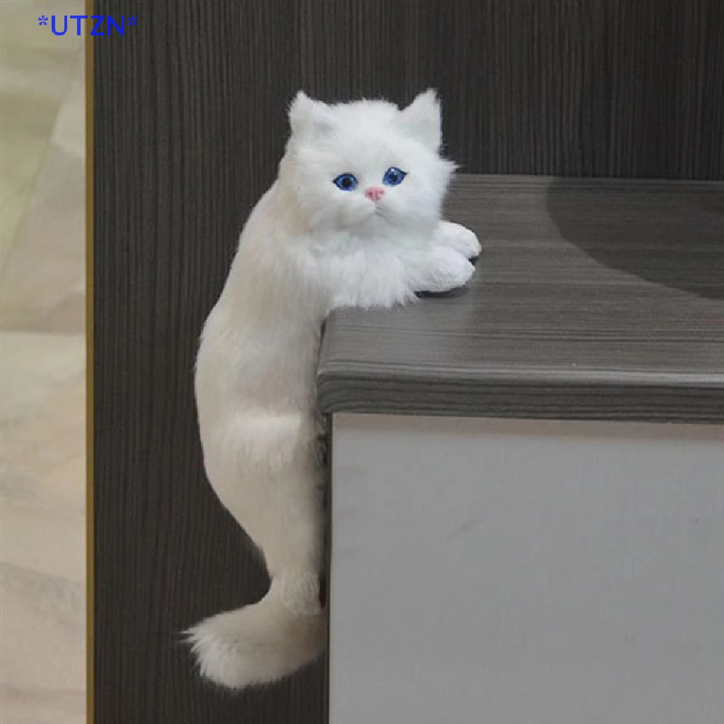Utzn> ตุ๊กตาแมวปลอมน่ารัก สําหรับแขวนตกแต่งบ้าน โต๊ะทีวี