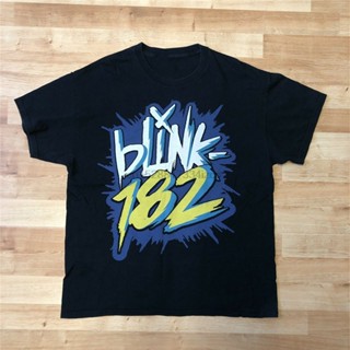 Blink 182 Tour Shirt 2012 Large Logo Black Merch Pop Punk Emo Rock Tee Festive Tee Shirt_03