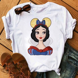 T Shirt Women Disney Mickey Ears Princess kawaii Cartoon Snow White tshirts girl Tees top Grunge Uni_03