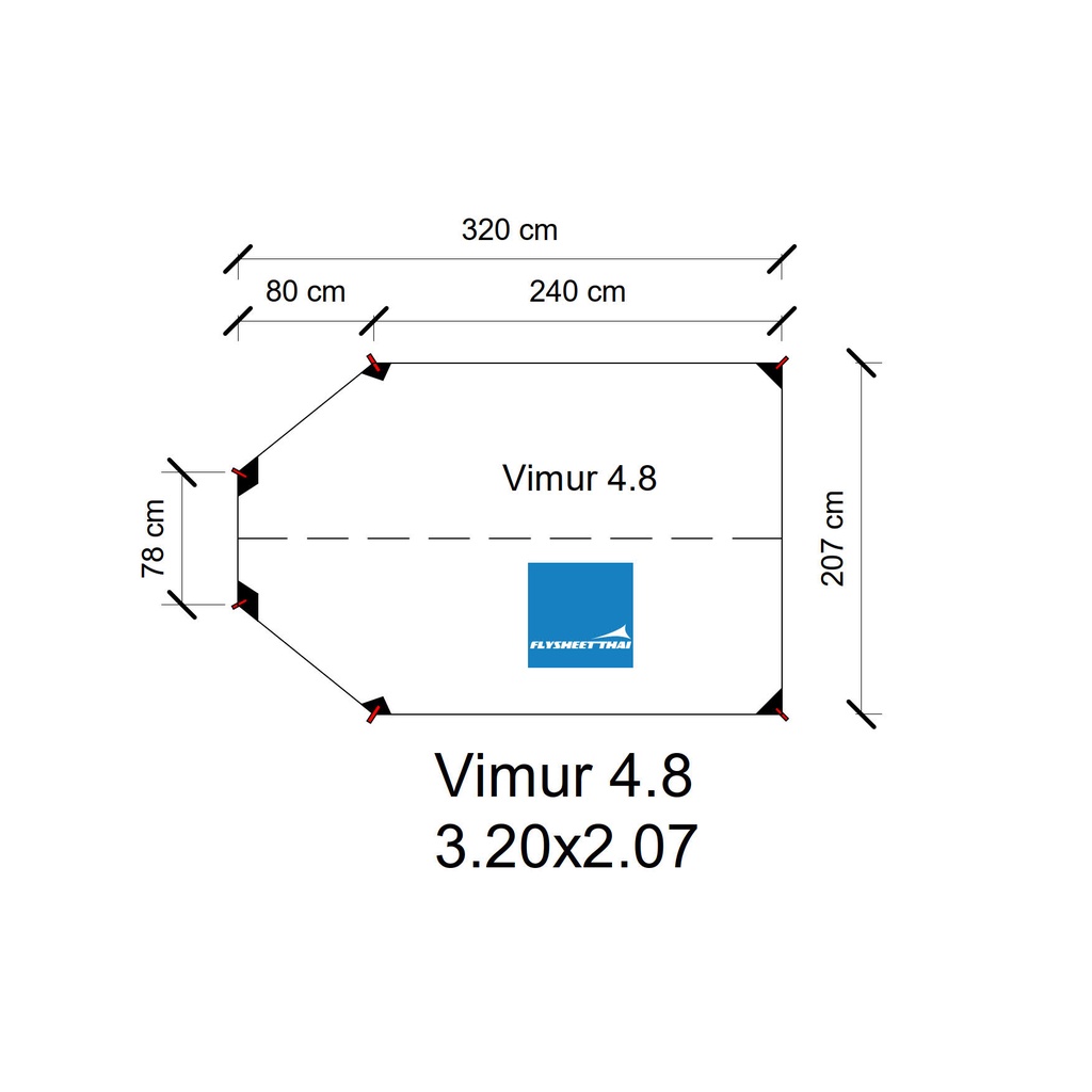 ์Nordisk Vimur4.8 กราวชีท ตรงรุ่น เสริมยื่นหน้า