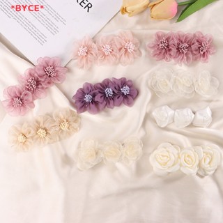 Byce&gt; กิ๊บติดผม ดอกคามิเลีย มุก อ่อนโยน สีขาว สีชมพู การ์ดผม เกาหลี อารมณ์ กิ๊บใหม่