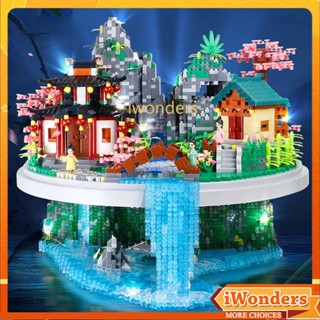 (Iwonders）Nano Blocks Peach Blossom Spring Building Blocks 7626PCS Creative DIY Architecture Model Toys Gifts