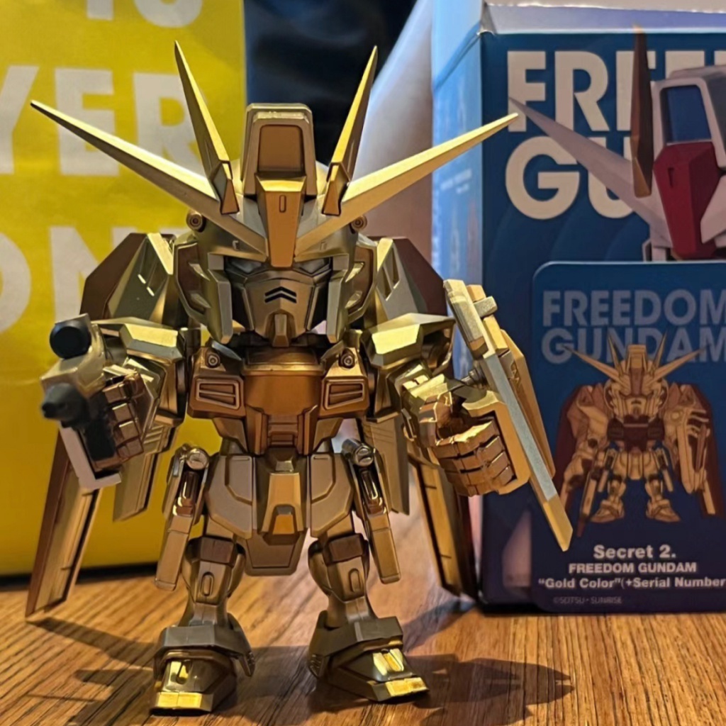 BANDAI 【ของแท้】ชุดกล่องสุ่ม ตุ๊กตาฟิกเกอร์ Qmsv-mini Freedom Gundam Series 8 แบบ