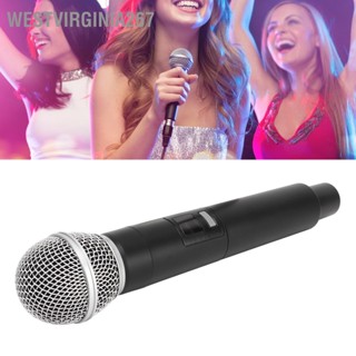 Westvirginia267 ไมโครโฟนไร้สาย Metal Dynamic Handheld Cardioid Condenser Mic สำหรับคาราโอเกะสดสตรีมมิ่ง