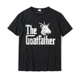 Goatfather Goat Dad Funny Goat Funny Goat Lover T-Shirt Camisas Hombre Casual Tops T Shirt For Men Plain Cotton Tsh_02