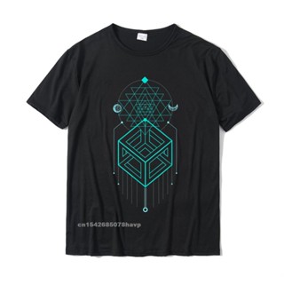 เสื้อคู่วินเทจ Magic Cube Totem - เสื้อยืดรูปทรงเรขาคณิตอันศักดิ์สิทธิ์เสื้อเชิ้ตผ้าฝ้ายเสื้อเชิ้ตสําหรับนักเรียนออ_02