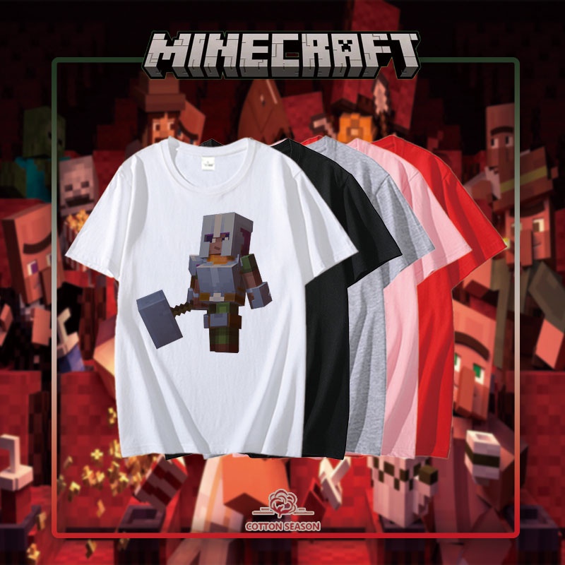 เสื้อยืด Minecraft Herobrine เสื้อยีด ผ้าฝ้าย ขอบพระคุณลูกค้าทุกท่านที่อุดหนุนค่ะ เสื้อผู้ชายเท่ ไซส