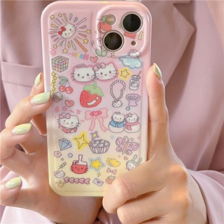 เคสโทรศัพท์มือถือแบบนิ่ม ลายการ์ตูนเฮลโลคิตตี้น่ารัก สําหรับ iPhone 14 13 12 Pro Max 11 14promax