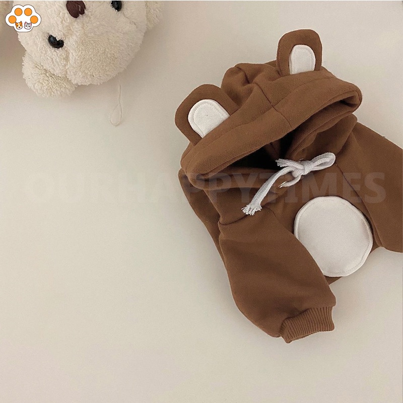 เสื้อผ้าสัตว์เลี้ยง เสื้อผ้าสุนัข แมว มีฮู้ด แบบนิ่ม ลาย Shih Tzu Yorkshire - รูปที่ 6