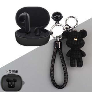 RedMi Buds4 Lite Case Cartoon Bear Keychain Pendant Lego Building Blocks Pendant RedMi Buds4 Lite Silicone Soft Case Protective Case Shockproof Case Protective Case Cute Plush Briquette RedMi Buds4 Lite Cover Soft Case