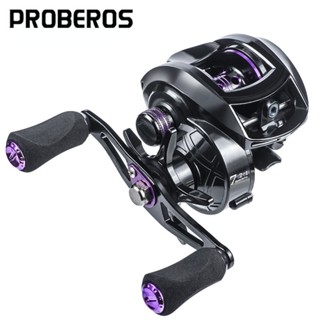 Proberos รอกเบส อุปกรณ์ตกปลารอกหมุนตกปลา 7.2: 1 Gear Ratio 8 กิโลกรัม รอกตกปลาหมึก ลอกหยดน้ำ