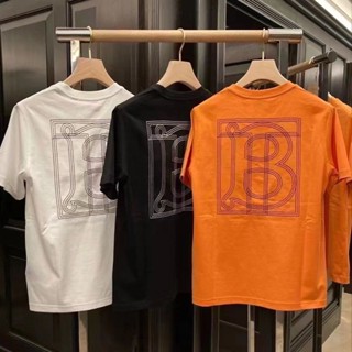 พร้อมส่ง เสื้อยืดแขนสั้น ผ้าฝ้าย พิมพ์ลายโลโก้ Bu-RBE แฟชั่นฤดูใบไม้ผลิ และฤดูร้อน สําหรับผู้ชาย และผู้หญิง รับประกันคุณภาพ S-5XL