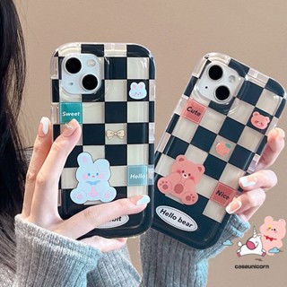 เคสโทรศัพท์มือถือแบบนิ่ม Tpu กันกระแทก ลายการ์ตูนหมี กระต่าย หมากรุกน่ารัก สําหรับ Redmi 9 10C 12C 10A 9A 10 A1 9C NFC 9T Redmi 10 Note 8 9 10s 11 11s Note10s POCO F4