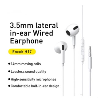 Baseus หูฟัง C17 Type-C &amp; H17 3.5mm Encok Type-C lateral in-ear Wired Earphone With Mic