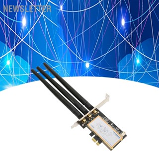 Newsletter PCIE X1 การ์ดเครือข่าย 1750Mbps ความเร็วสูง WiFi การ์ดอะแดปเตอร์ 3 เสาอากาศสำหรับ Win 7 สำหรับ 8 Win10 OS