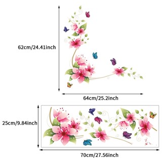Animal Flower Pattern Living Room Bathroom Waterproof Home Decor Self Adhesive Colorful Wall Sticker