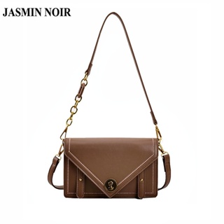 Jasmin NOIR กระเป๋าสะพายไหล่ กระเป๋าถือ หนัง PU สไตล์เรโทร สําหรับสตรี