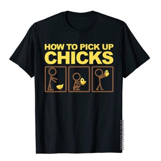 men t shirt How To Pick Up Chicks Shirt Cute Pick Chicks 101 Tee Gift PrintCustom Tops Faddish Cotton Mens Top T-Sh_02