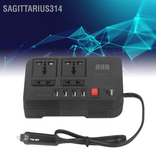 Sagittarius314 ปลั๊กแปลงไฟอินเวอร์เตอร์ 12V เป็น 220V Converter 300W Digital แสดงผล การป้องกันแรงดันต่ำ