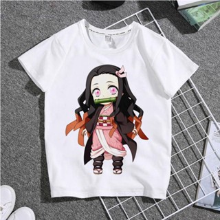 Demon Slayer♕┇Children s Wear Ghost Killing Blade Girls T-shirt Short Sleeve Ghost Killing You Bean_08