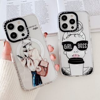 【GIRL Boss Successful 】เคสโทรศัพท์มือถืออะคริลิค แม่เหล็ก คุณภาพสูง สําหรับ iPhone 14 Pro max 13 13 Pro max 11 Pro max 14 14Pro 12 12Pro 12 Pro max 13Pro