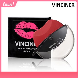 ลิปสติก Vinvininer ลิปจุ๊บ เนื้อแมท ซาติน สีสวย เนื้อมูสกำมะหยี่ ขนาดเล็ก เคลือบริมฝีปาก นู๊ด แดง แดงเปลือกมังคุด ติดทนนาน กันน้ำ พกพาสะดวก Lazy Lipstick Matte Velvet Lip Gloss Cod