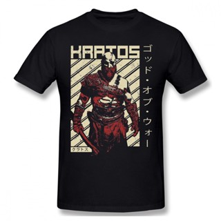 【Available】Men Clothing God Of War Greek Mythology Kratos AthenaS Blades Game 100% Cotton T Shirt R_02