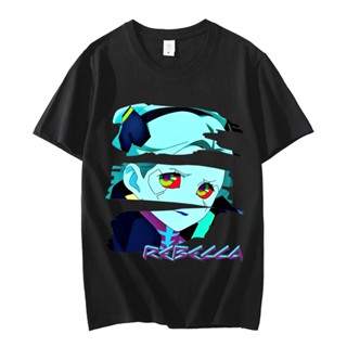 T Shirt Japanese Anime Rebecca Cyberpunk Edgerunners T-shirts Harajuku Punk Cartoon Tees_12