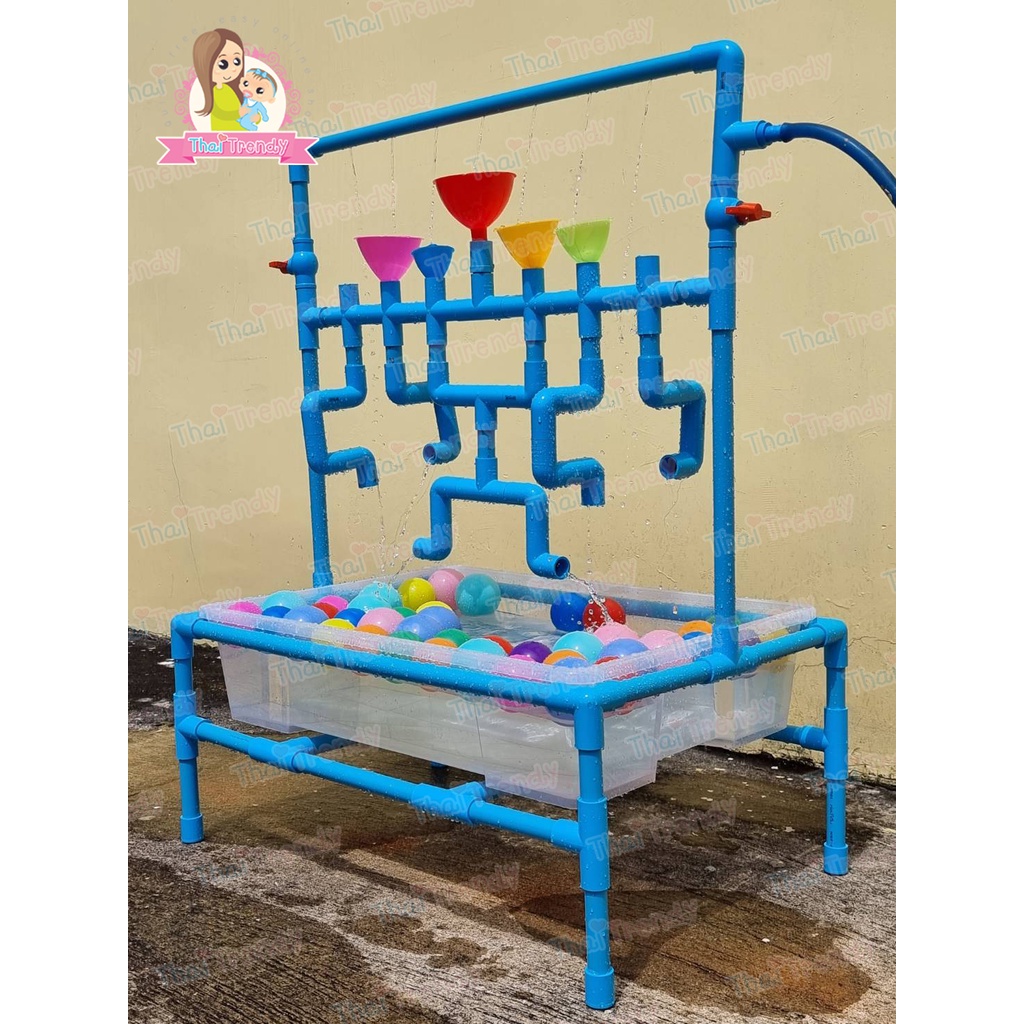 Waterplay Station ของเล่นเด็ก โต๊ะเล่นน้ำสำหรับเด็ก แถมฟรี กรวย5ใบ (ชุดใหญ่) - รูปที่ 5