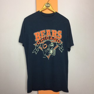 2023เสื้อยืดผ้าฝ้าย VTG BEARS CHICAGO™️ LOGO 7, INC  ป้ายบิน ไม่มีข้าง เข็บเดี่ยวบน เข็บคู่ล่าง ตำหนิรูมดตรงคอเสื้อด้านห