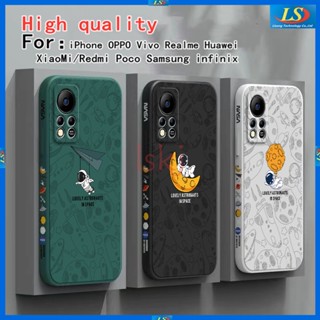 เคส infinix hot 11S NFC เคส infinix hot 10S 10i 11 play 10 play 9 play 11S 12 play 12i 20 5G 20 play 20i เคสโทรศัพท์มือถือ ลายนักบินอวกาศ Nasa สําหรับ TKRC