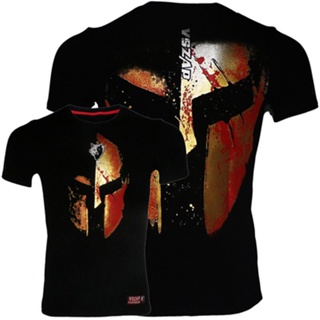 VSZAP MMA Summer Short Sleeve Men Running T-Shirts Boxing Muay Thai Quick Dry Compression Sport Fitness Gym Running_01