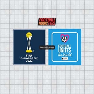 แพทช์อย่างเป็นทางการ FIFA CLUB WORLD CUP 2022+ ฟุตบอล UNITES THE WORLD JERSEY REAL MADRID