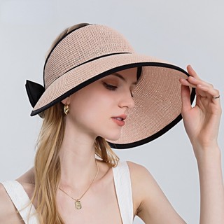 Straw hat Korean version empty top hat breathable woven handmade straw hat female summer sunscreen sun hat outdoor sun