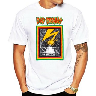 [พร้อมส่ง] เสื้อยืดลําลอง แขนสั้น คอกลม ทรงสลิมฟิต ลาย Bad Brains สีดํา สําหรับผู้ชาย