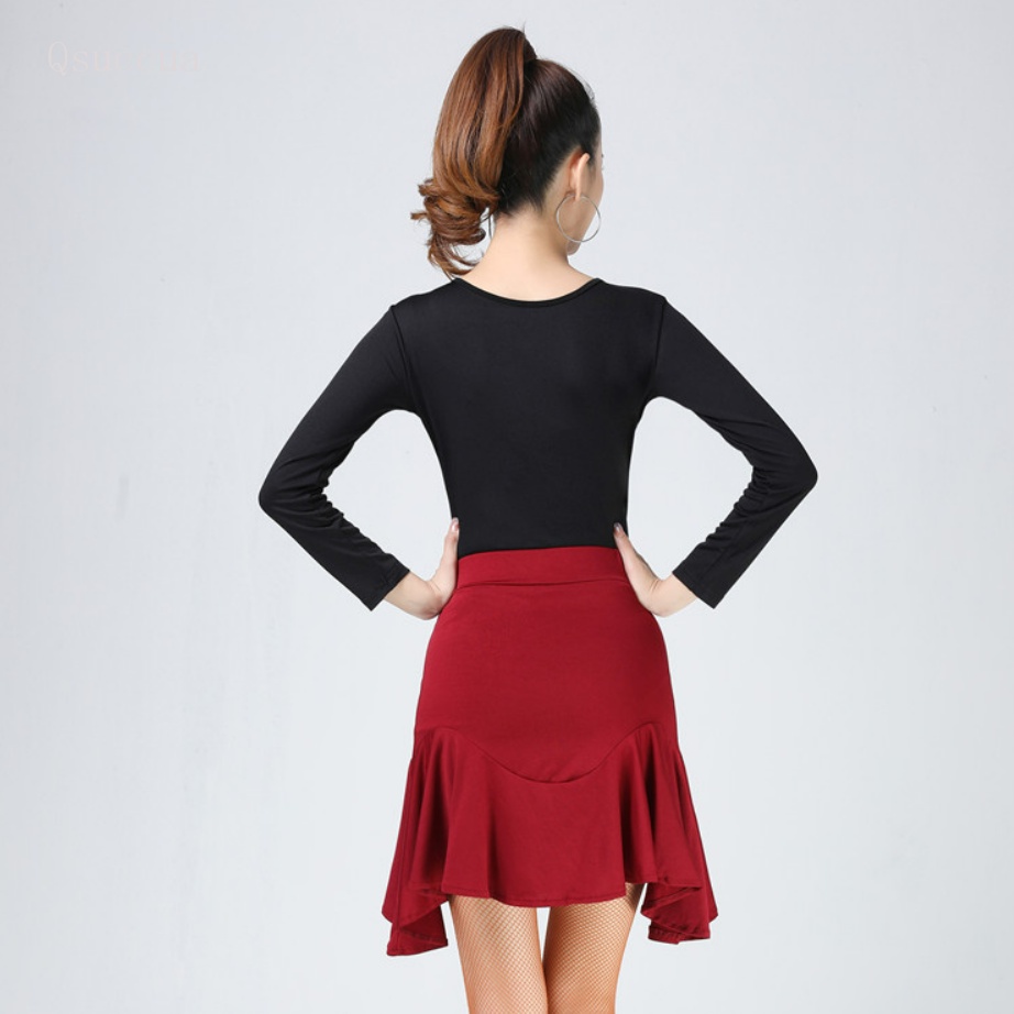 Qsuccua ใหม่ เสื้อเบลาส์กระโปรง แต่งระบาย รูปที่ 8
