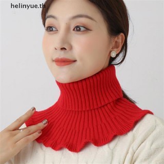 Helinyue ผ้าพันคอถัก คอเต่า กันลม ถอดออกได้ ให้ความอบอุ่น แฟ…