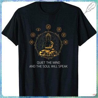 เสื้อยืดผู้ สินค้าเฉพาะจุด z005 Buddha Mandala Shakra T-Shirt พระพุทธเจ้า เสื้อยืดพิมลาย เสื้อยืดผู้ชาย เสื่อยืดผู้หญิง