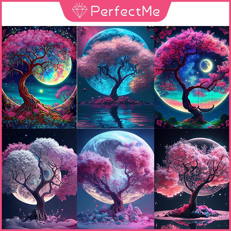 (พร้อมส่ง) ชุดงานปักครอสติชเม็ดบีด ทรงเพชร 5d รูปดวงจันทร์ ฉากกลางคืน ขนาด 30X40 ซม. สําหรับตกแต่งบ้าน DIY 风景 5245