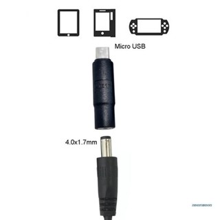 Lucky อะแดปเตอร์แปลงสายชาร์จ Micro USB เป็น DC 4.0x1.7 มม. 3.5x1.35 มม. ตัวเมีย สําหรับโทรศัพท์มือถือ แท็บเล็ต พาวเวอร์ซัพพลาย Ada