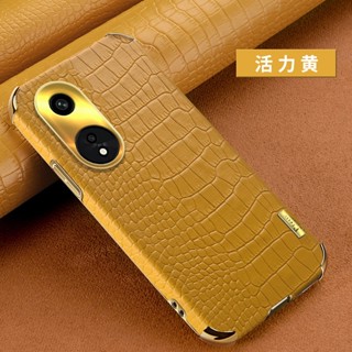 ใหม่ เคสโทรศัพท์มือถือหนัง PU ลายหนังจระเข้ สีแดง เขียว ดํา เหลือง สําหรับ OPPO A78 A17 A77 A57 Reno8 T 8 Pro 5G 4G Reno8T 2023