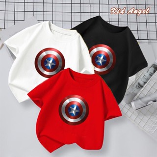 เสื้อยืดเด็ก Marvel ชาย/หญิง เสื้อแฟชั่น ฤดูร้อน สําหรับเด็กอายุ 2-9 ขวบ เสื้อผ้าเด็ก ชุดเด็กผู้ชาย ผู้หญิง