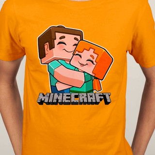 เกม Minecraft เสื้อยืดคอกลมแขนสั้นผู้ชาย | เสื้อยืด ชุดลำลอง | แฟชั่นลำลองและเรียบง่าย