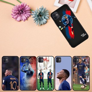 เคสโทรศัพท์มือถือแบบนิ่ม ลาย Mbappé สีดํา สําหรับ iPhone 5 5s SE 6 6s 6Plus 6sPlus 7 8 7Plus 8Plus X XS XR XS Max