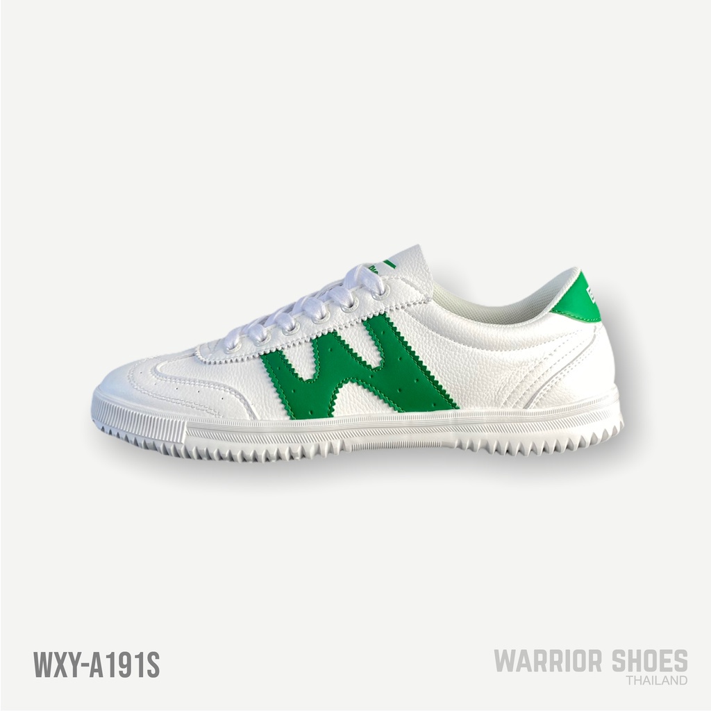 🔹ขายด่ว☀️Warrior shoes รองเท้าผ้าใบ รุ่น WXYA191S สี White/ Green
