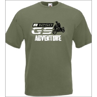 เสื้อยืดคอกลม ผ้าฝ้าย พิมพ์ลาย LYZH R 1250 Gs Adventure Motorrad สําหรับผู้ชาย