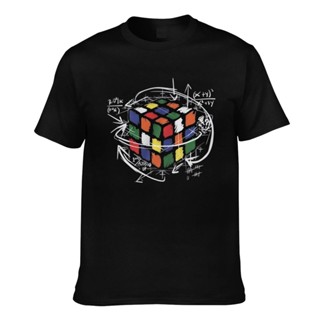 เสื้อยืด ผ้าฝ้าย 100% พิมพ์ลาย Rubiks Cube The Big Bang Theory Magic Cube สําหรับผู้ชาย_02