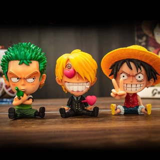 [Dhin] โมเดลฟิกเกอร์อนิเมะ ONE PIECE Sitg Big Head ขนาด 9 ซม. ของขวัญ ของเล่นสําหรับเด็ก COD